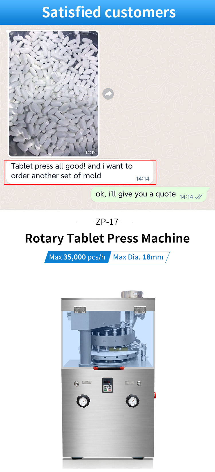 prensa de compresión de tabletas