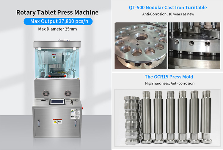 prensa de tabletas de gran diámetro
