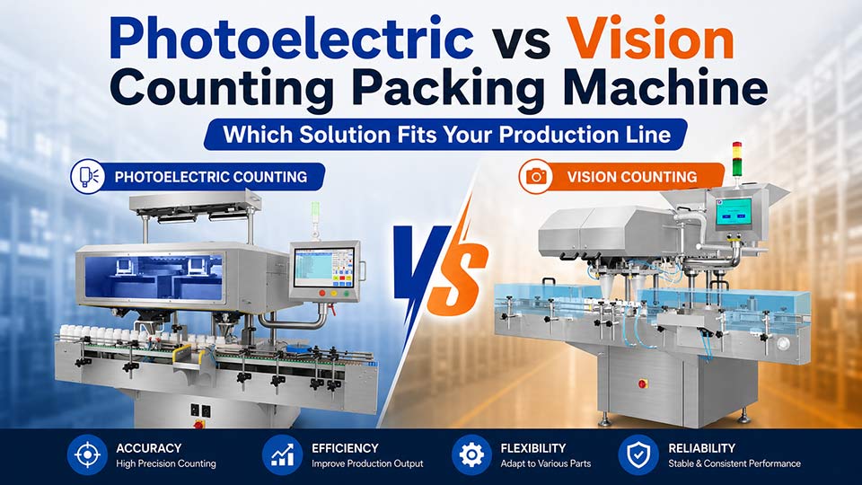 Máquina de conteo de envasado fotoeléctrica vs de visión: ¿qué solución se adapta a su línea de producción?