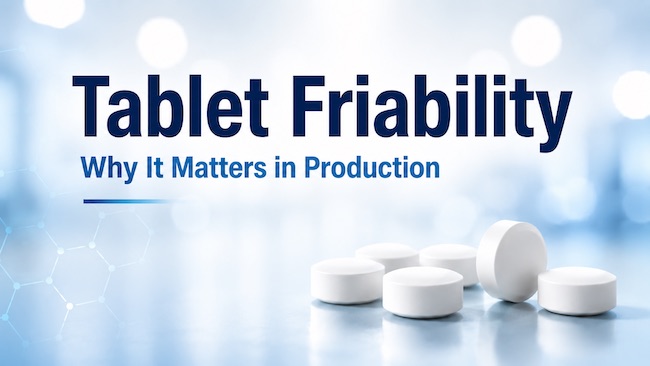 Friabilidad de las tabletas en la fabricación farmacéutica: por qué importa desde la compresión de tabletas hasta el envasado final